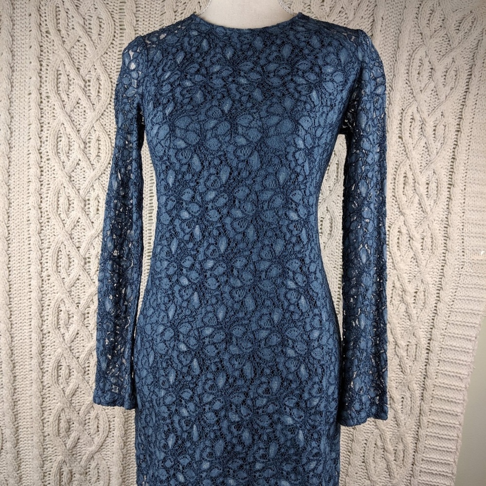 Talula Aritzia Blue Lace Dress 2